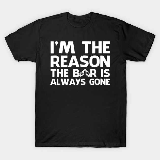 Im The Reason The Beer Is Always Gone Drinking Beer T-Shirt by gogusajgm